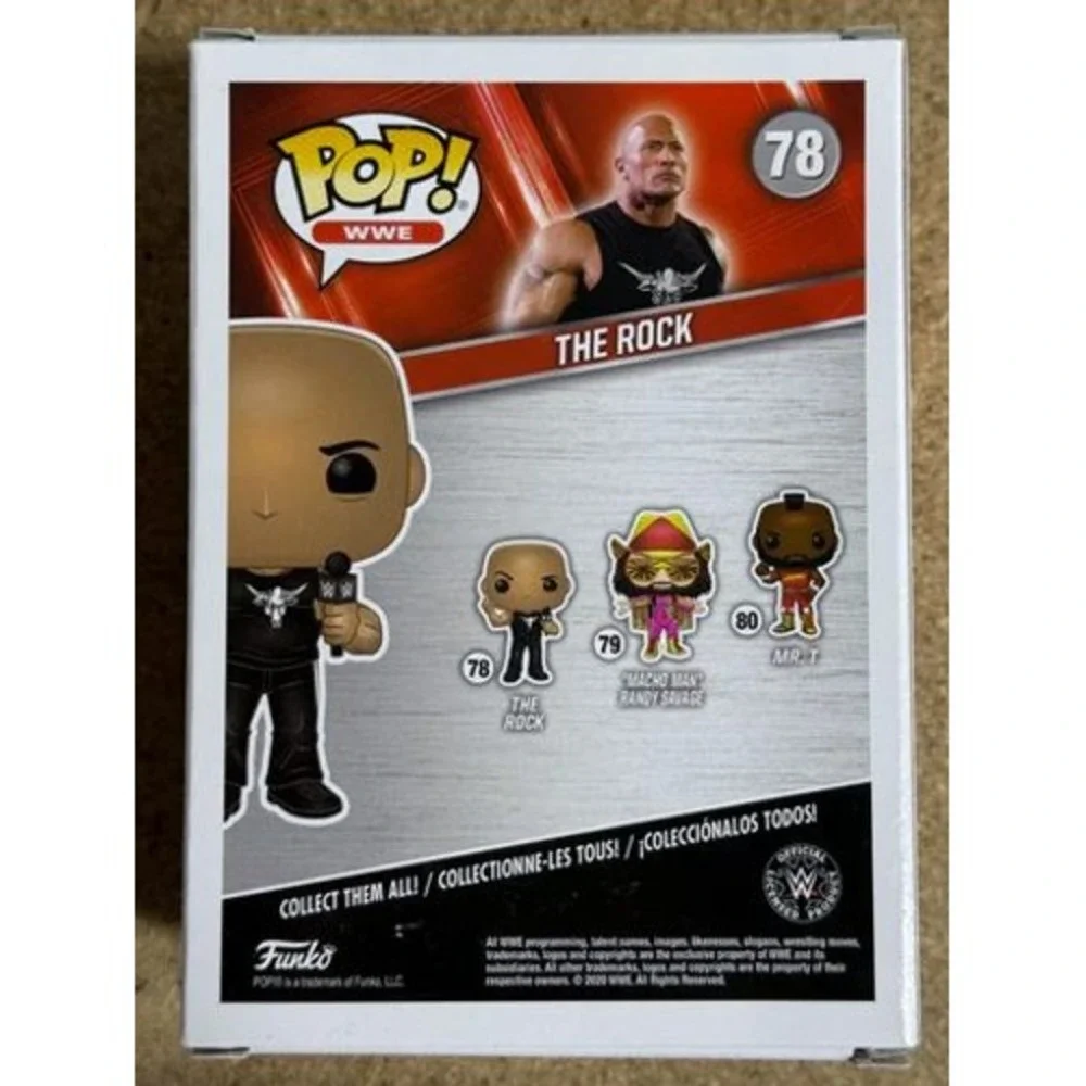 Funko Pop! WWE: The Rock‎ #78 Brahma Bull Shirt Microphone Vinyl Figure New